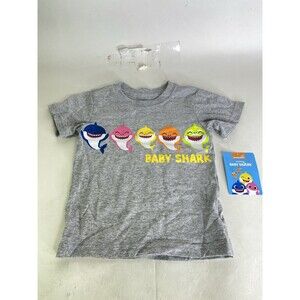 Pinkfong Baby Shark Short Sleeve Tee T-Shirt Top Kids Boys Girls Size 18 Months